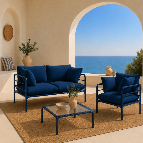 Zestaw Wypoczynkowy Ogrodowy BELLANTI Venezia Midnight Blue3os.